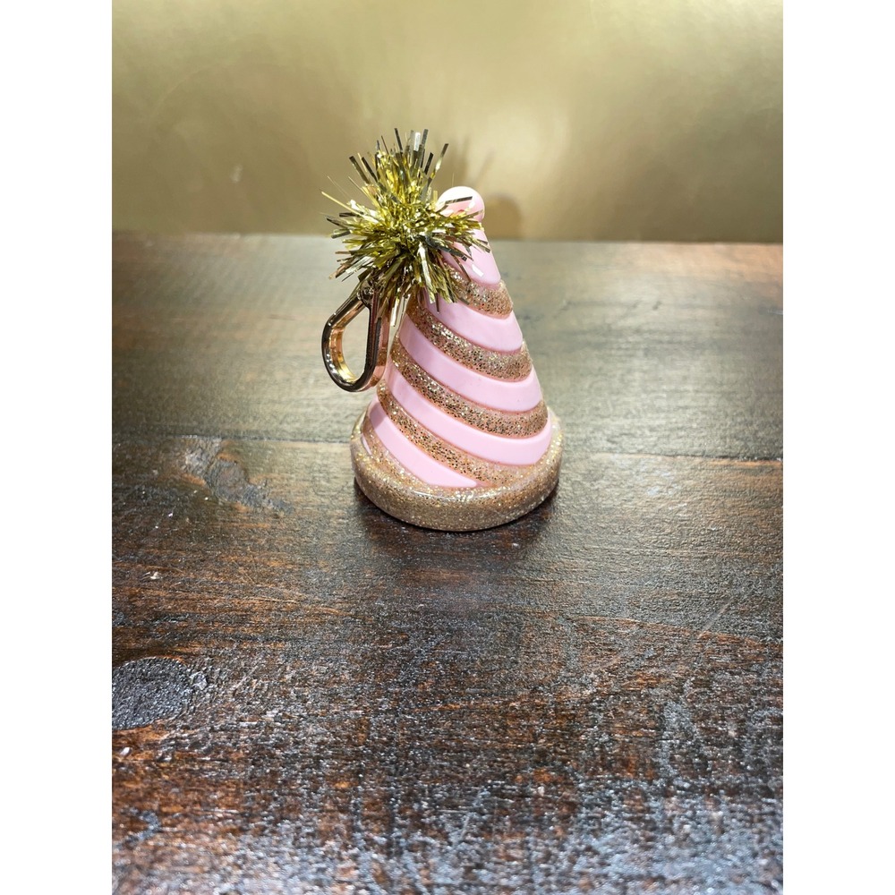 Bath & Body Works‎ Birthday Pink Party Hat PocketBac Holder Gold Glitter